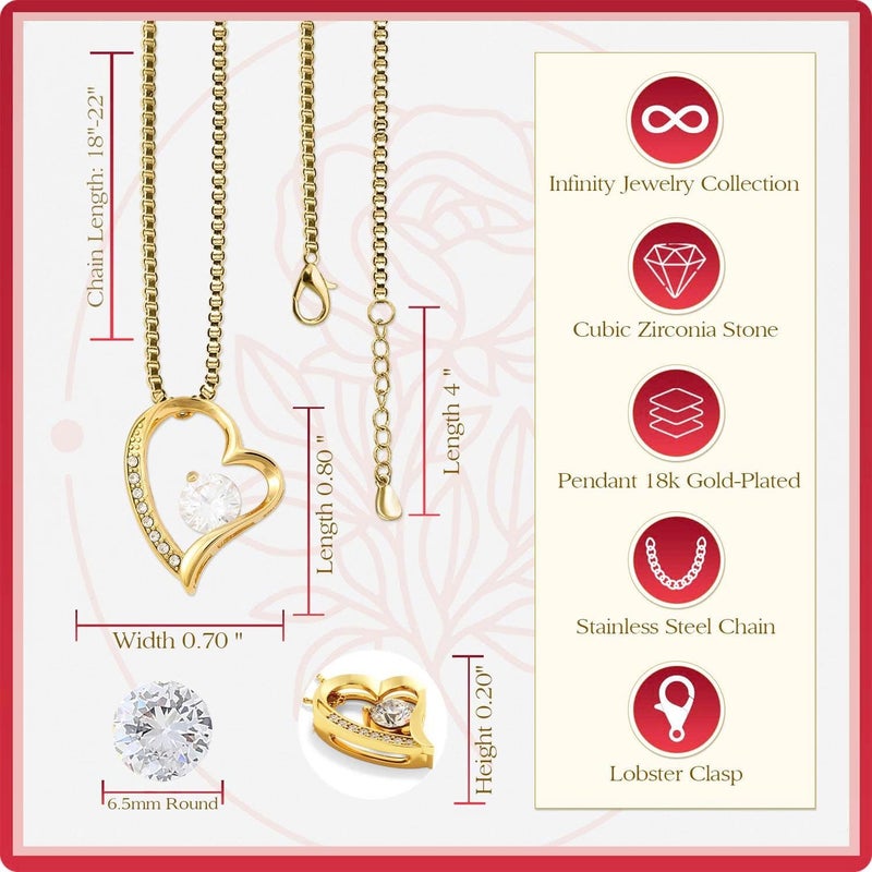 Larvincy To My Daughter Necklace From Dad With Heartfelt Message & Elegant Box, Gifts For Daughter From Father, Beautiful Jewelry Gift From Love Daddy On Graduation, Birthday, Wedding, Christmas - Image 4